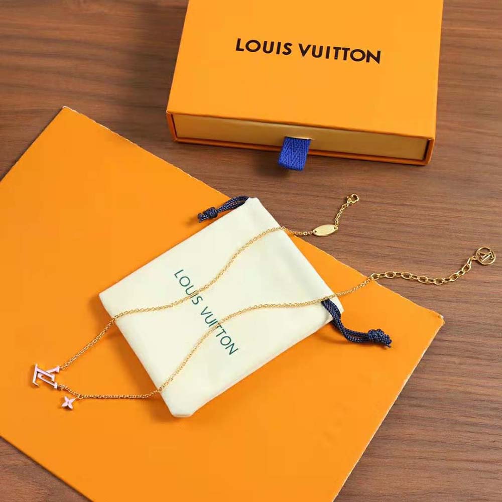 Louis Vuitton Women LV Iconic Enamel Necklace-Pink (4)