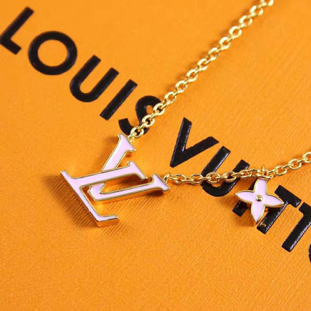 Louis Vuitton Women LV Iconic Enamel Necklace-Pink (6)