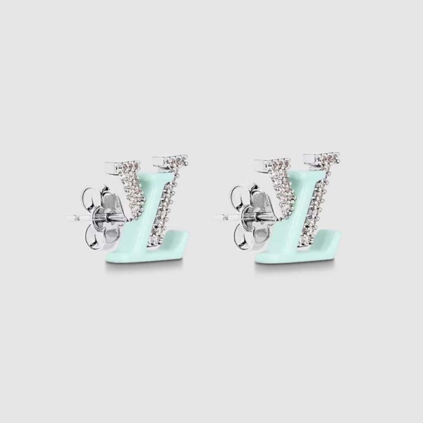 Louis Vuitton Women LV Iconic Sweety Earrings-Blue (1)