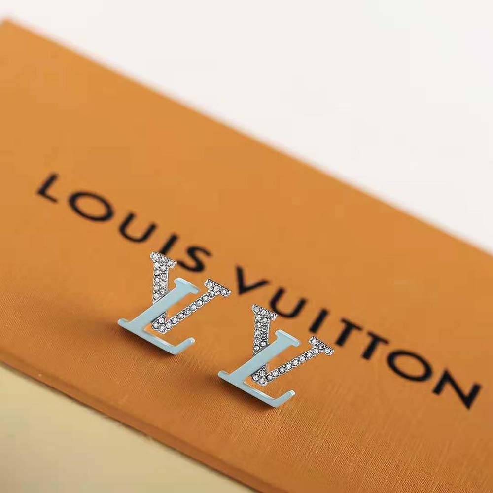 Louis Vuitton Women LV Iconic Sweety Earrings-Blue (11)