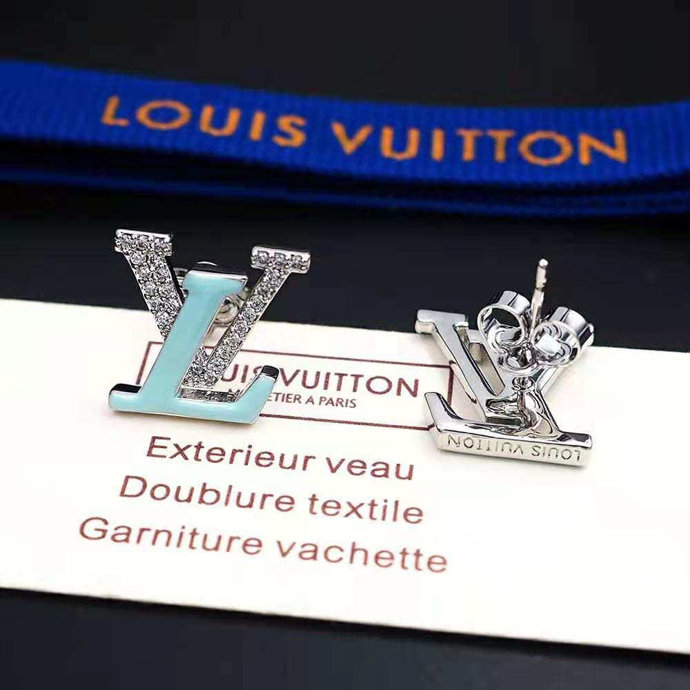Louis Vuitton Women LV Iconic Sweety Earrings-Blue (3)