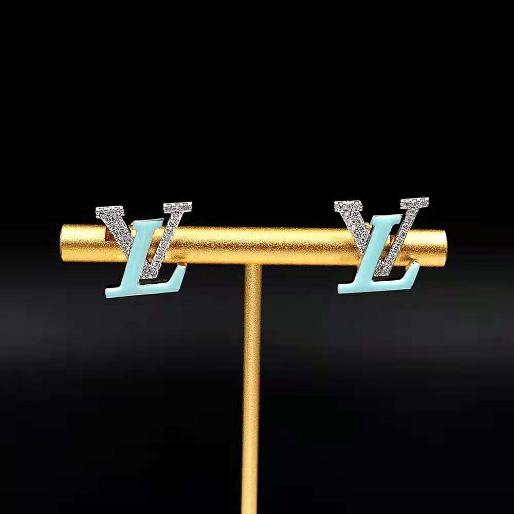 Louis Vuitton Women LV Iconic Sweety Earrings-Blue (4)