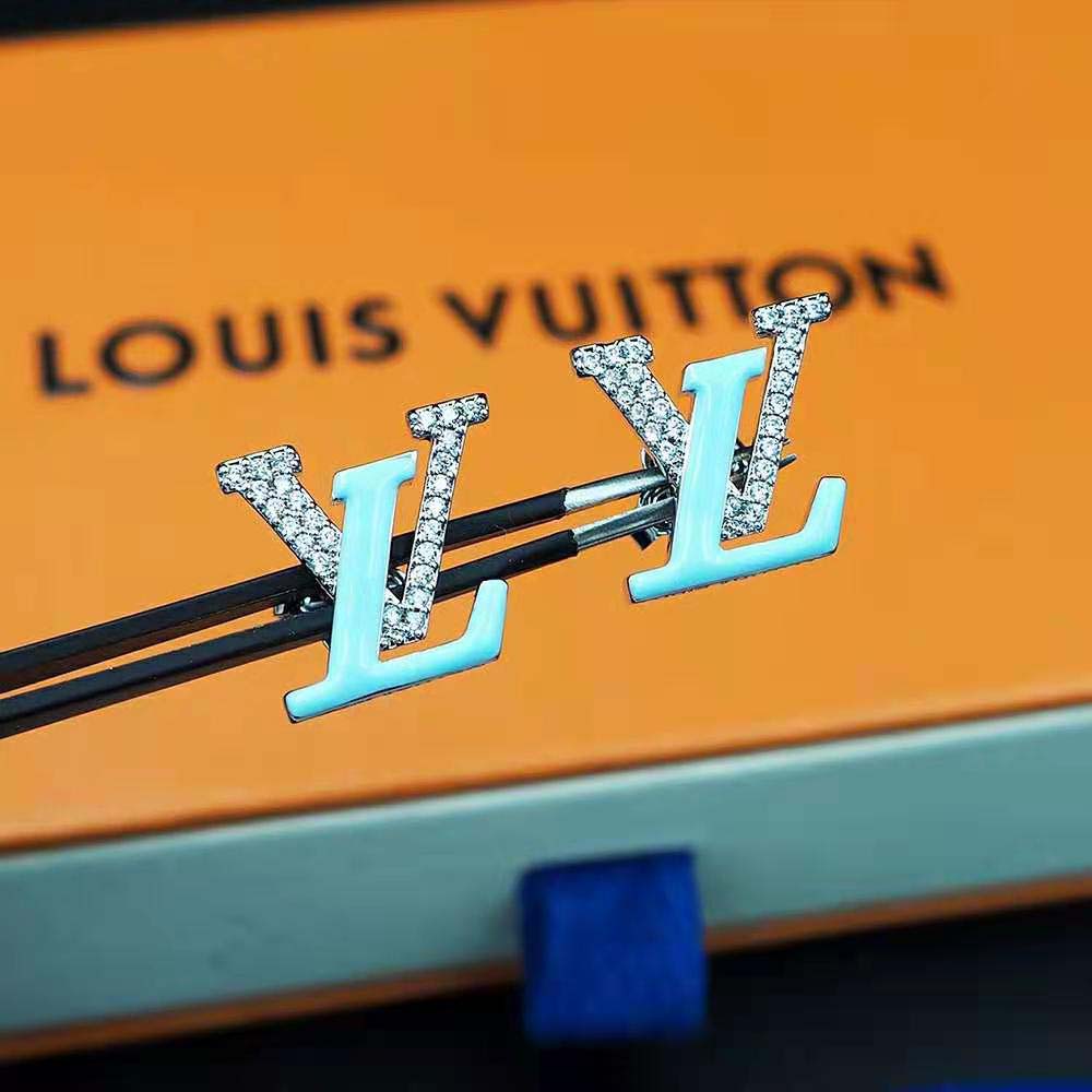 Louis Vuitton Women LV Iconic Sweety Earrings-Blue (6)
