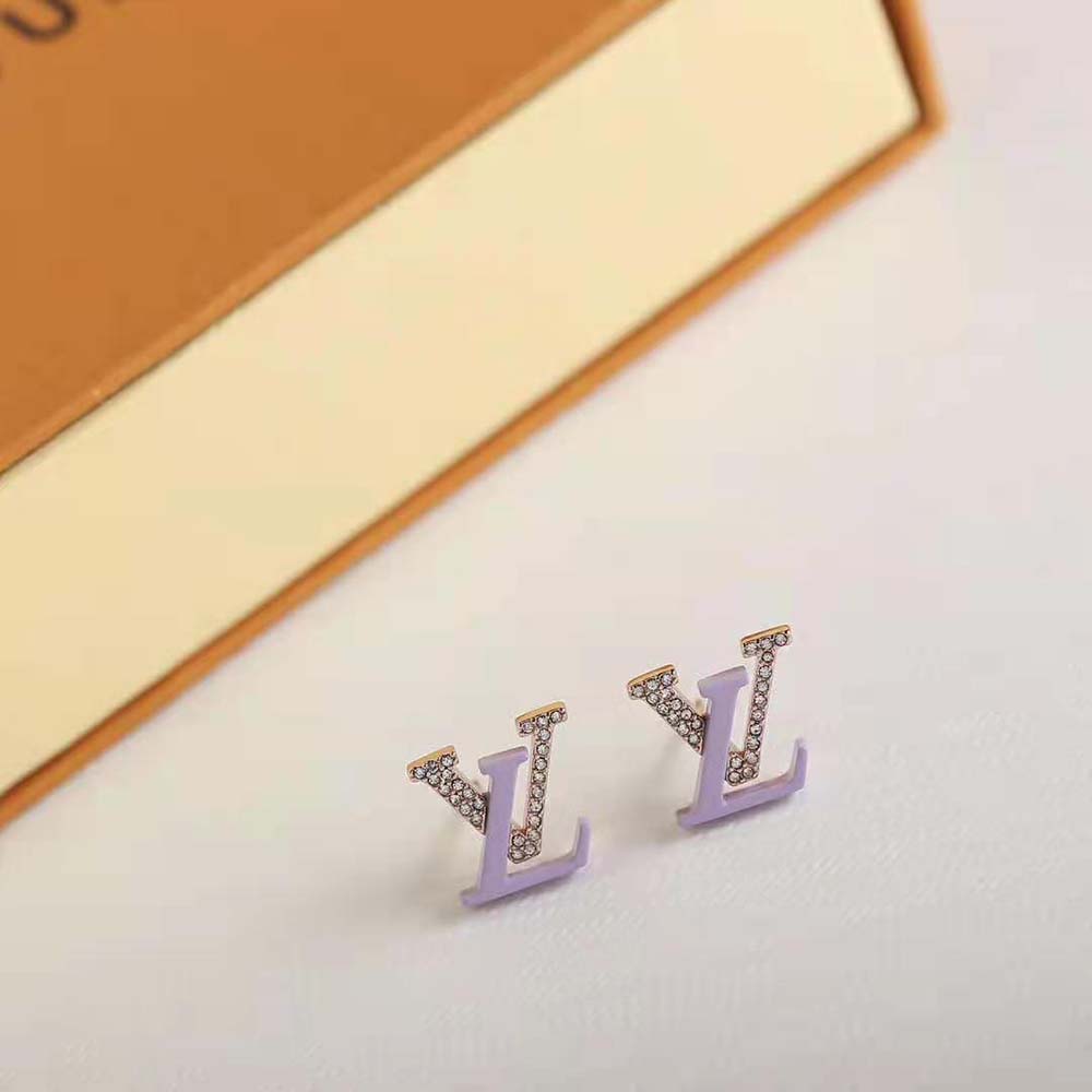 Louis Vuitton Women LV Iconic Sweety Earrings-Purple (3)