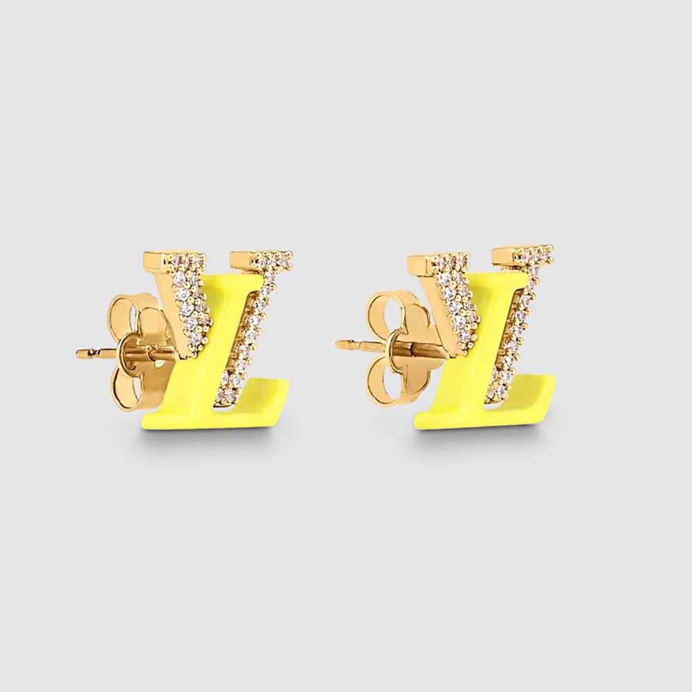 Louis Vuitton Women LV Iconic Sweety Earrings-Yellow (1)