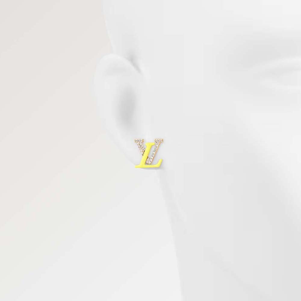 Louis Vuitton Women LV Iconic Sweety Earrings-Yellow (2)