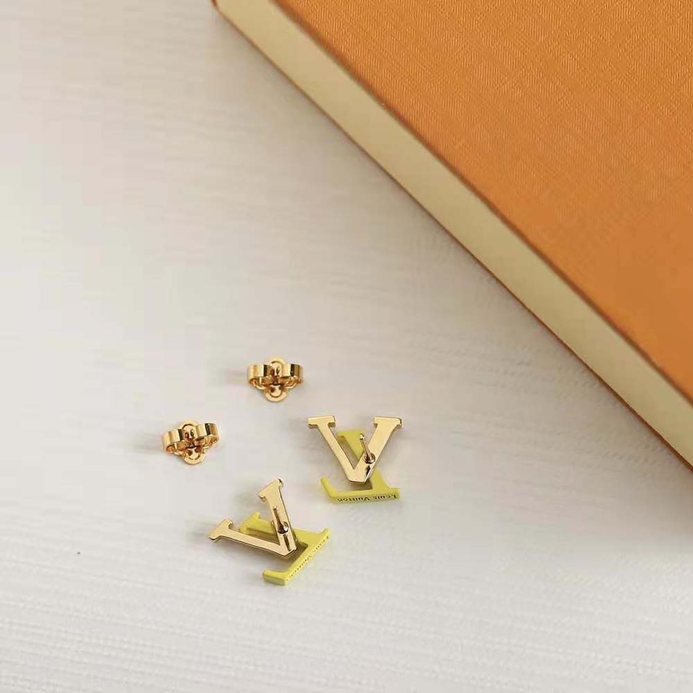 Louis Vuitton Women LV Iconic Sweety Earrings-Yellow (3)