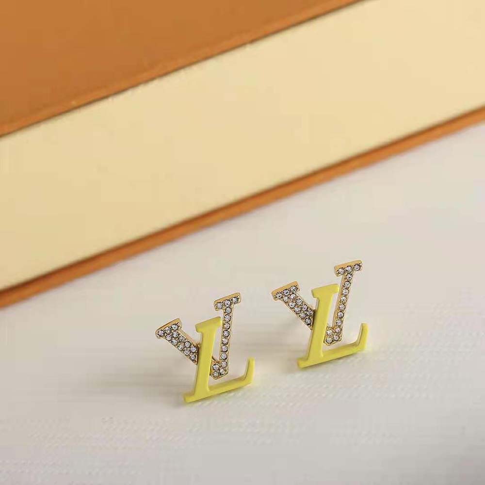 Louis Vuitton Women LV Iconic Sweety Earrings-Yellow (4)