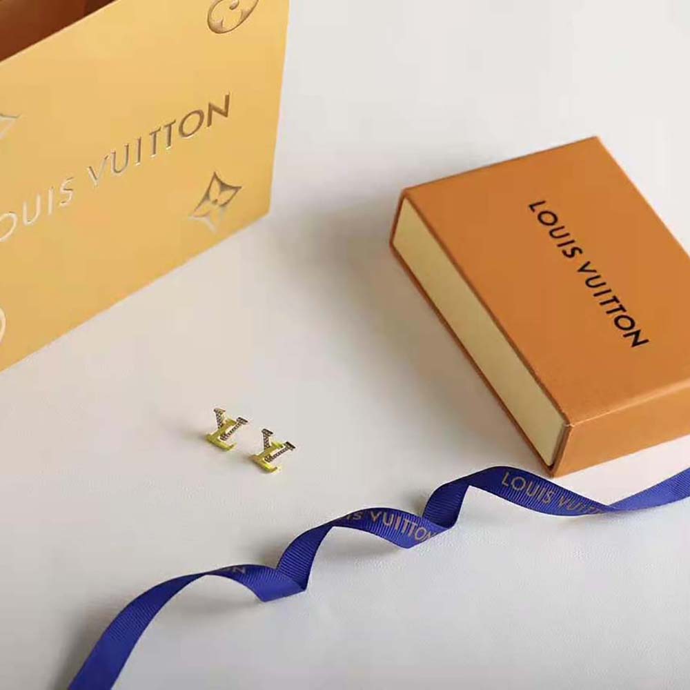 Louis Vuitton Women LV Iconic Sweety Earrings-Yellow (5)