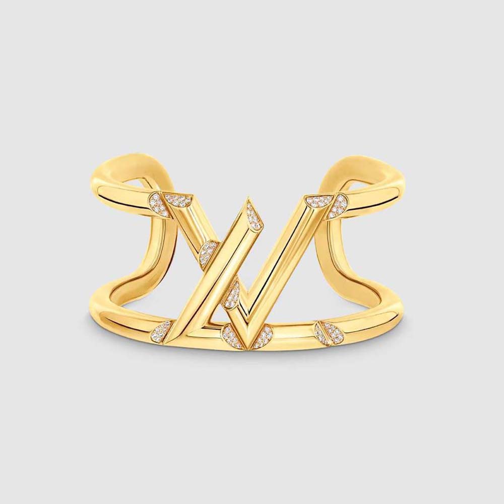Louis Vuitton Women LV Volt One Cuff Yellow Gold And Diamonds