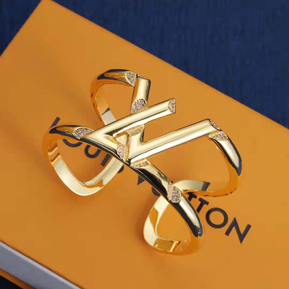 Louis Vuitton Women LV Volt One Cuff Yellow Gold And Diamonds (3)