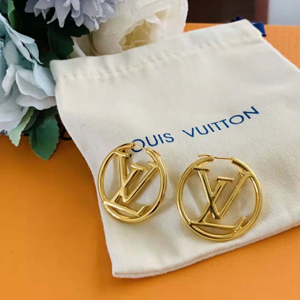 Louis Vuitton Women Louise Hoop GM Earrings (3)