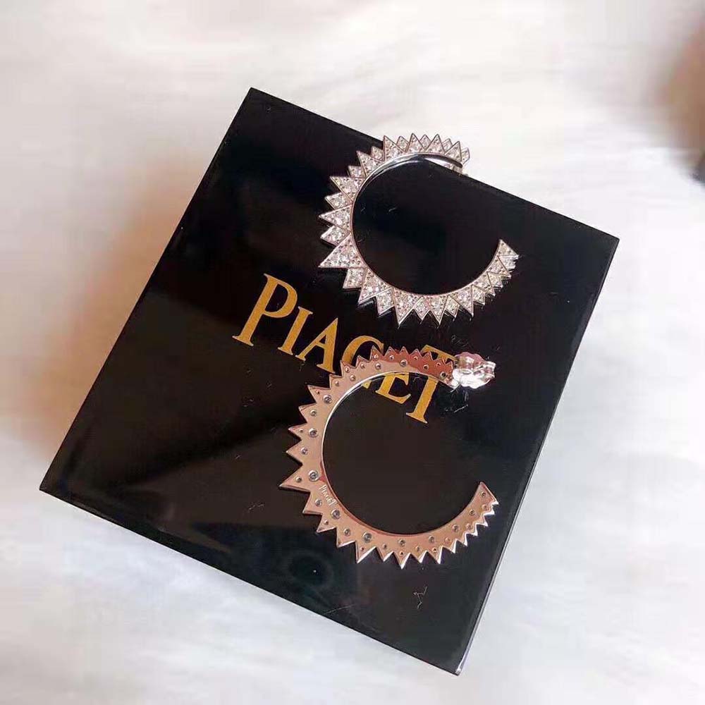 Piaget Women Sunlight Earrings in Rhodium Finish 18K White Gold (4)
