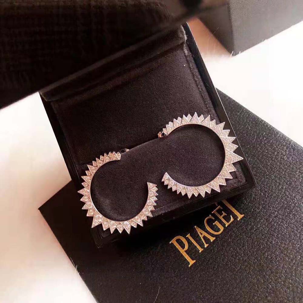 Piaget Women Sunlight Earrings in Rhodium Finish 18K White Gold (5)
