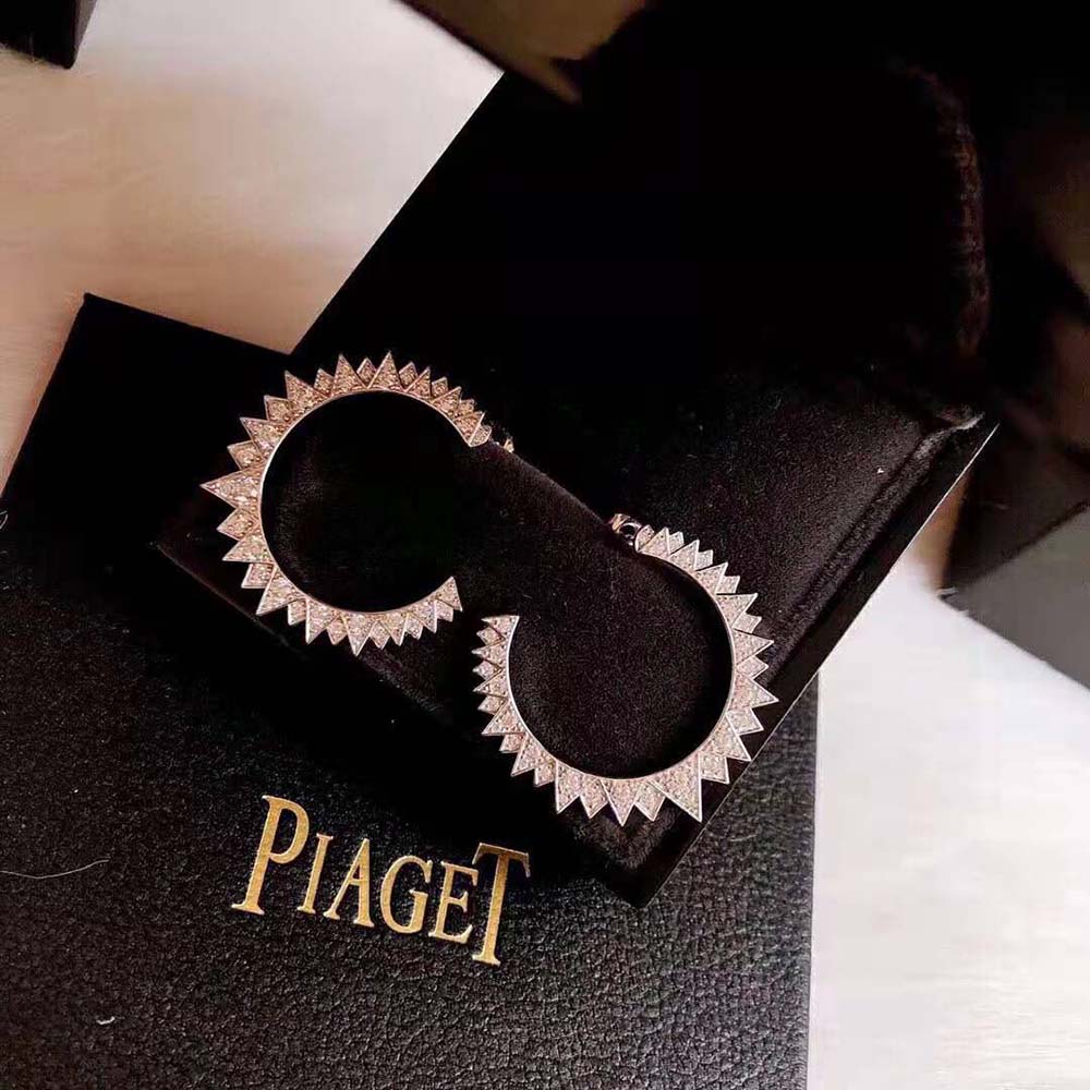 Piaget Women Sunlight Earrings in Rhodium Finish 18K White Gold (7)