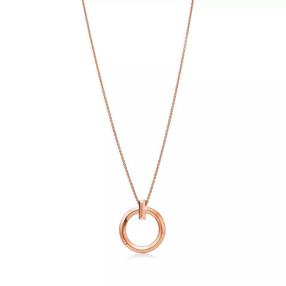 Tiffany T T1 Circle Pendant in Rose Gold