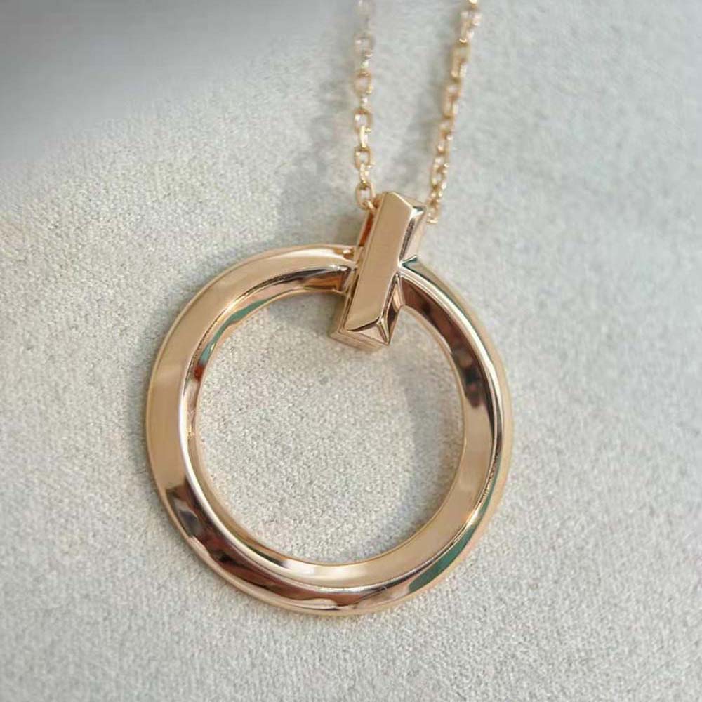 Tiffany T T1 Circle Pendant in Rose Gold (7)