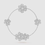 Van Cleef & Arpels Lady Frivole Bracelet 5 Flowers in 18K White Gold