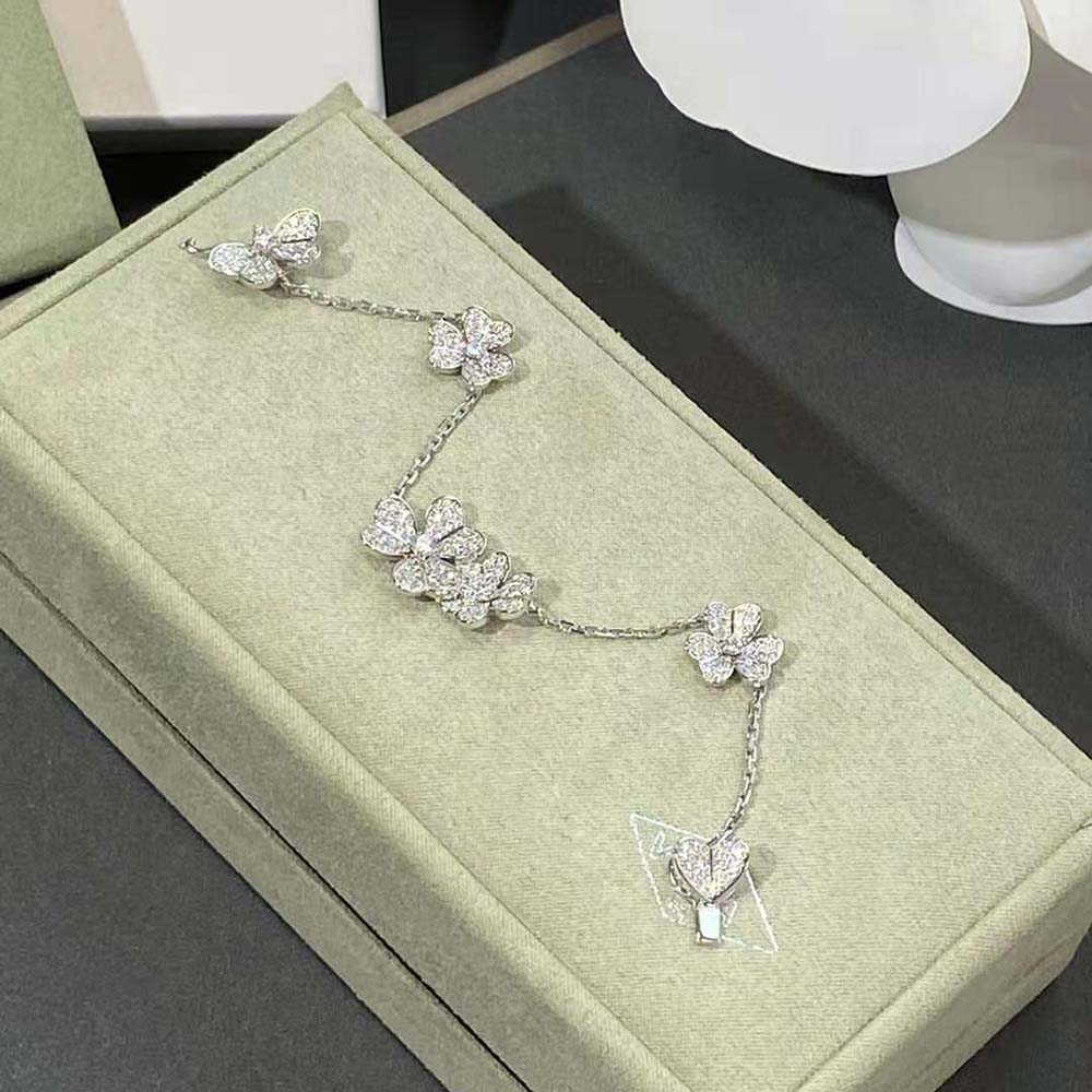 Van Cleef & Arpels Lady Frivole Bracelet 5 Flowers in 18K White Gold (4)