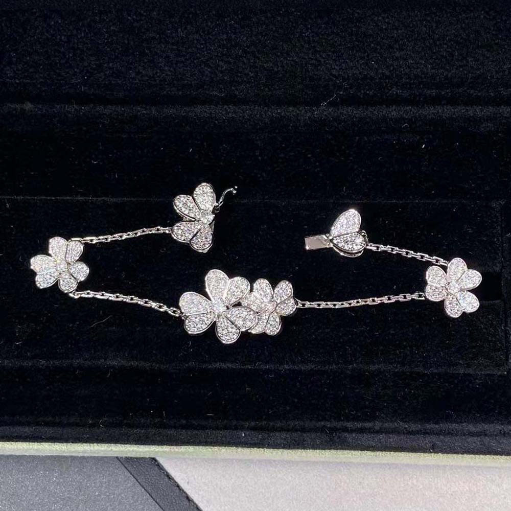 Van Cleef & Arpels Lady Frivole Bracelet 5 Flowers in 18K White Gold (5)