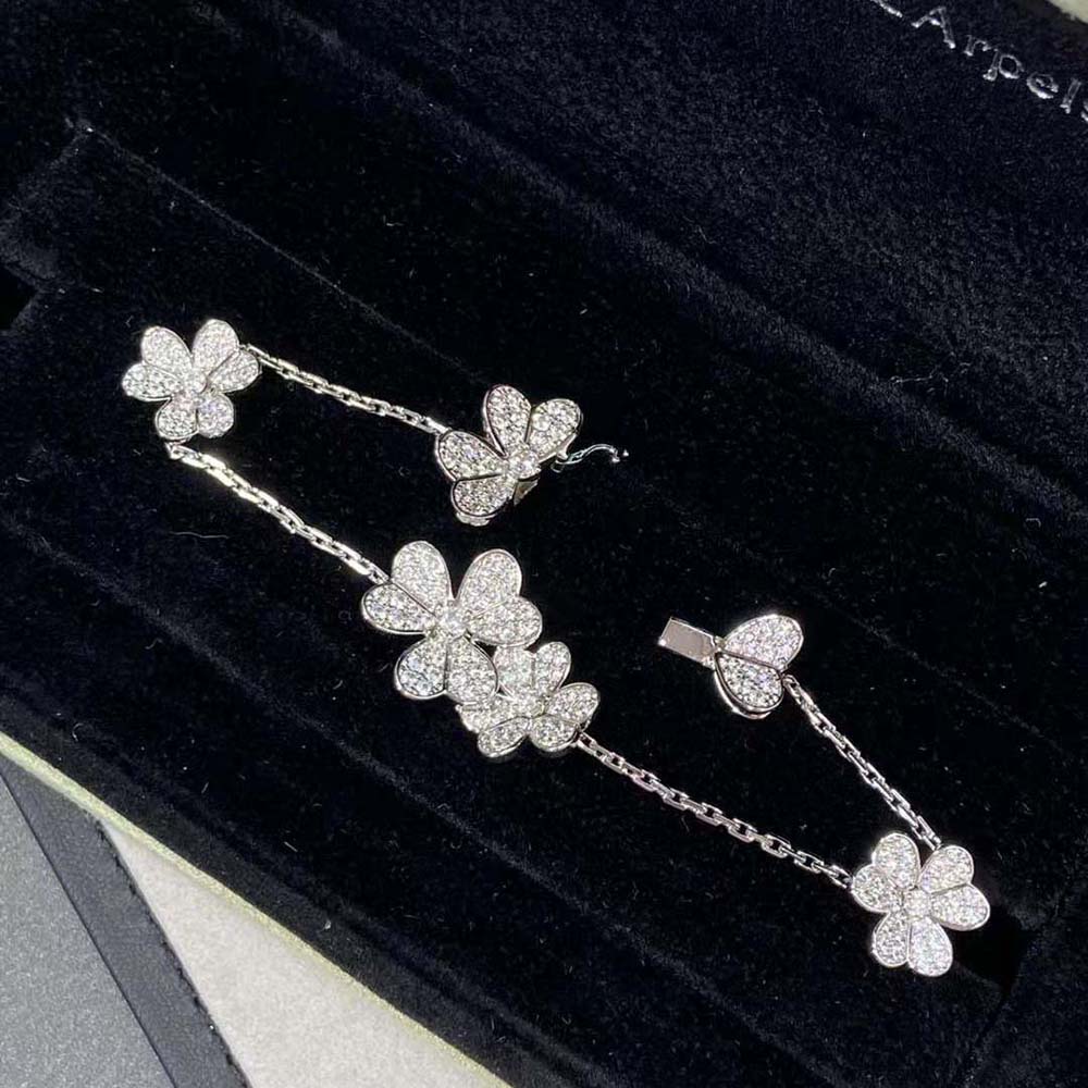 Van Cleef & Arpels Lady Frivole Bracelet 5 Flowers in 18K White Gold (9)