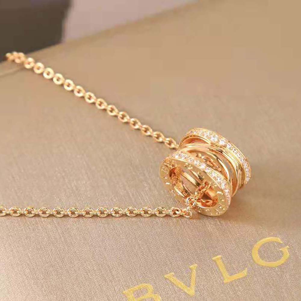 Bulgari B.Zero1 Necklace in Rose Gold-354195 (6)
