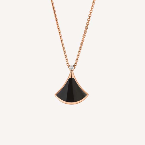 Bulgari DIVAS’ DREAM Necklace in Rose Gold-Black 360173 (1)