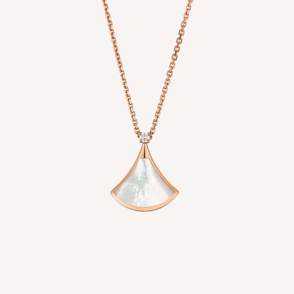 Bulgari DIVAS' DREAM Necklace in Rose Gold-White 359986