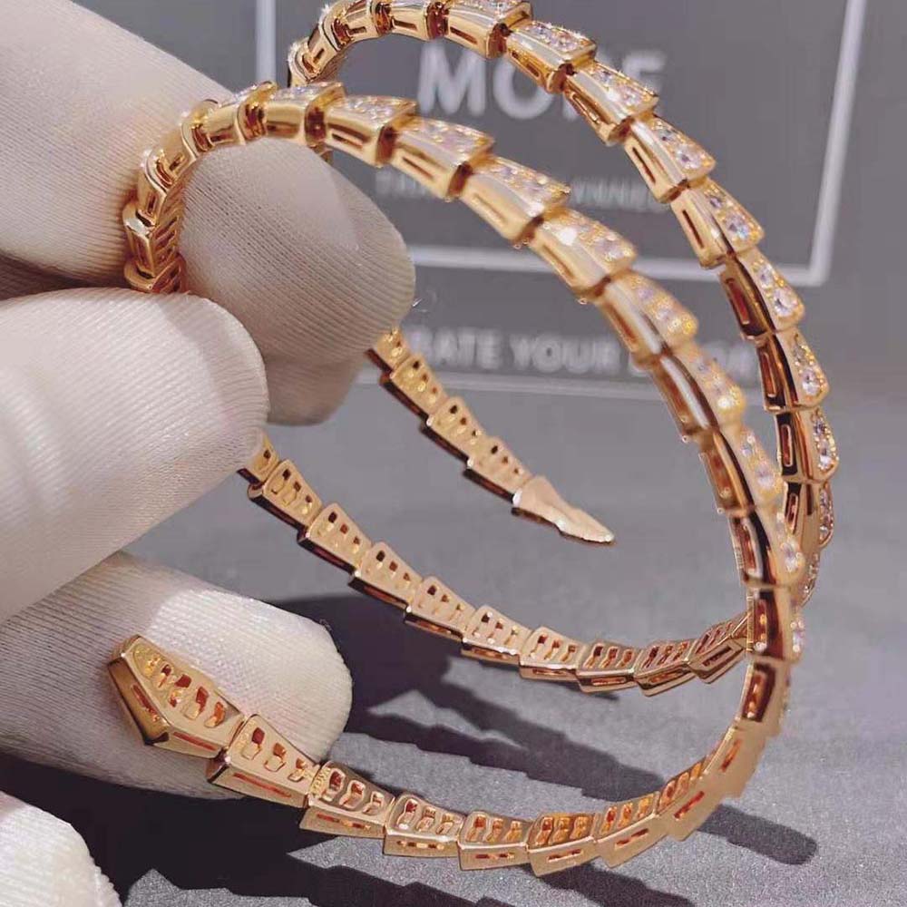 Bulgari Serpenti Viper Bracelet in Rose Gold-357270 (2)
