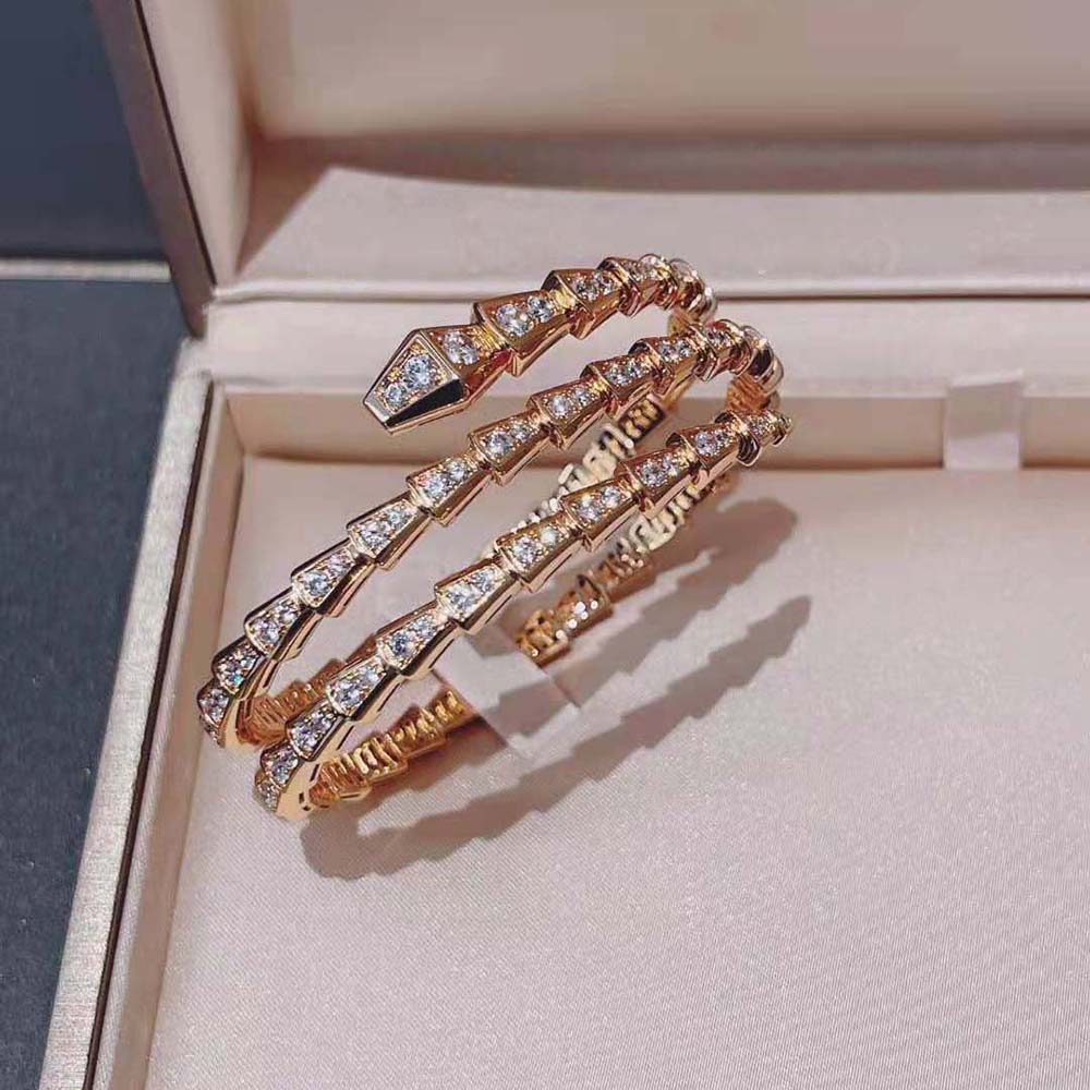 Bulgari Serpenti Viper Bracelet in Rose Gold-357270 (7)