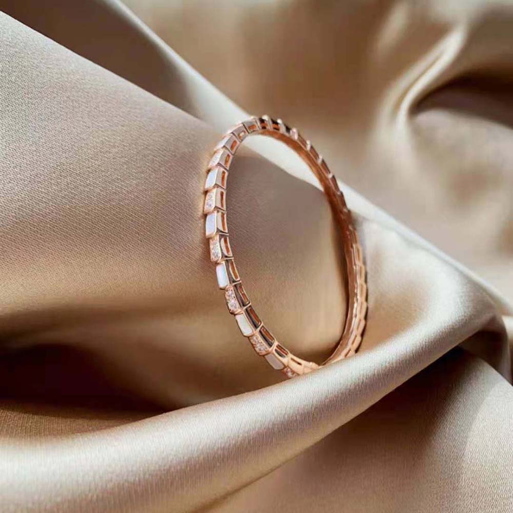 Bulgari Serpenti Viper Bracelet in Rose Gold-358476 (10)