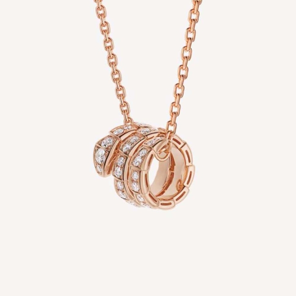 Bulgari Serpenti Viper Necklace in Rose Gold-357795 (1)