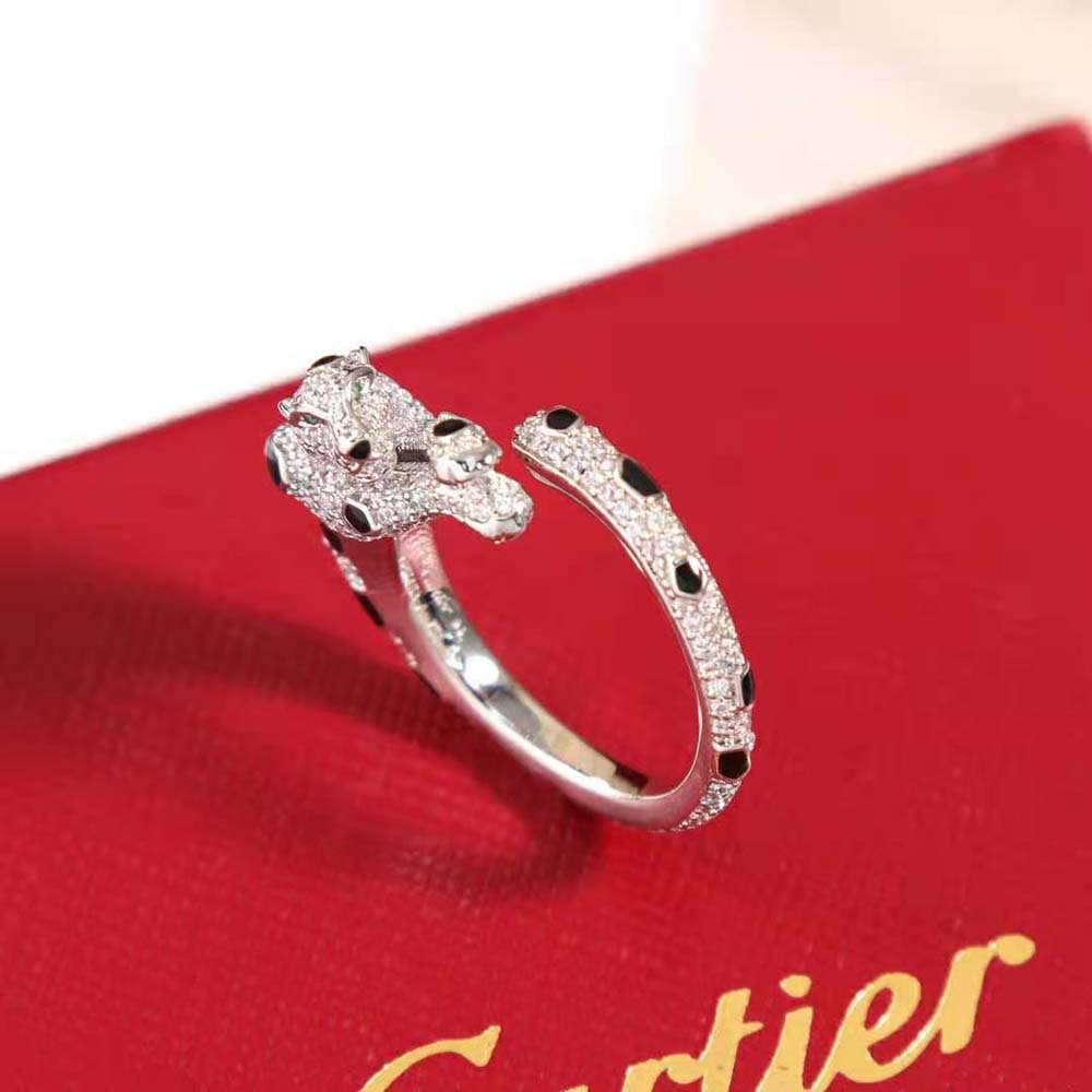 Cartier Women Panthère De Cartier Ring in 18K White Gold-CRN4748900 (6)