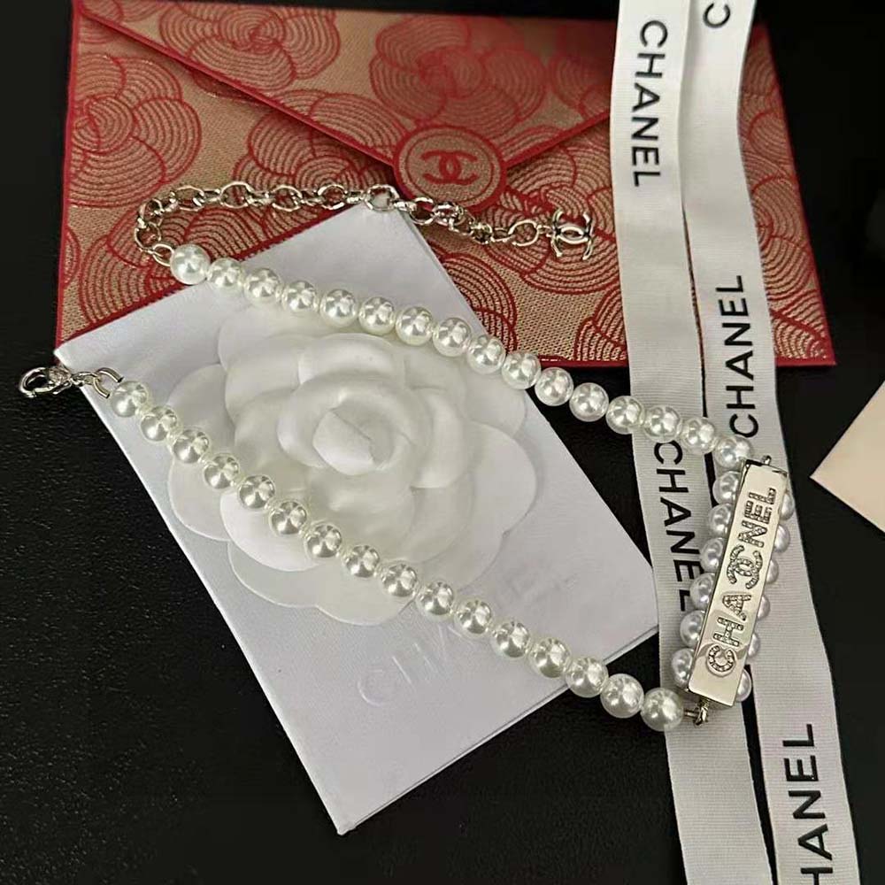 Chanel Women Choker in Metal Glass Pearls & Imitation Pearls-NS018 (3)