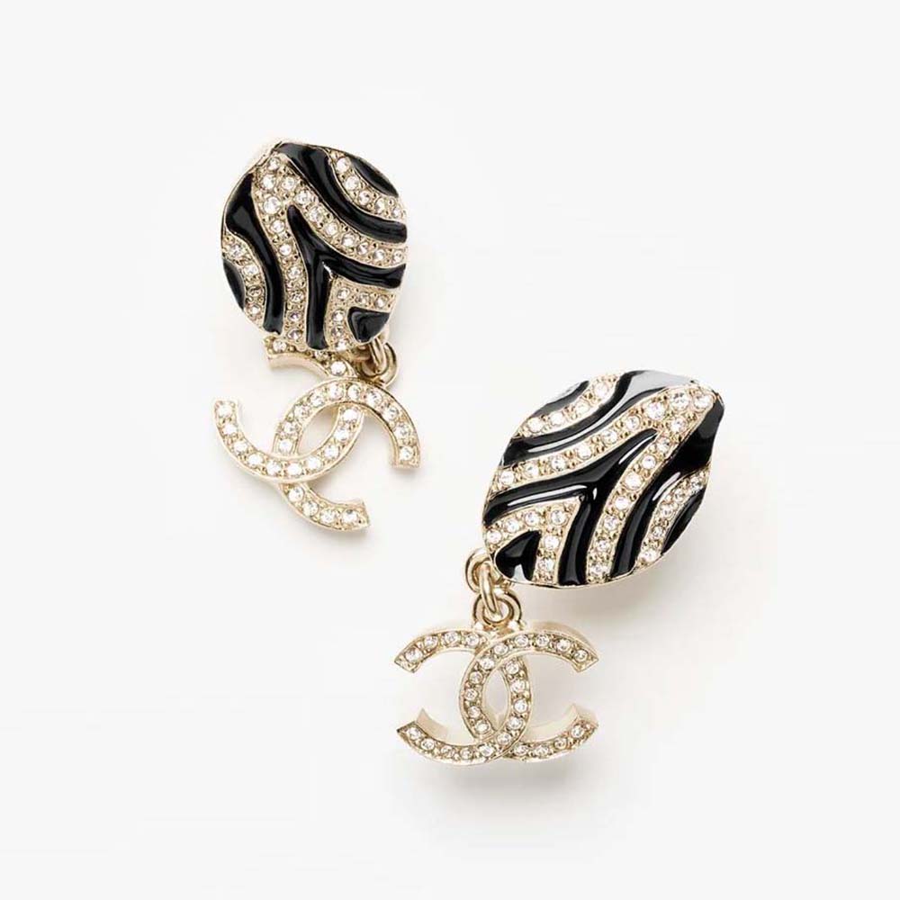 Chanel Women Pendant Earrings in Metal & Strass-NS707