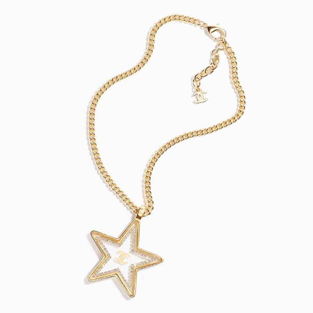 Chanel Women Pendant Necklace in Metal Resin & Strass-NU594 (1)