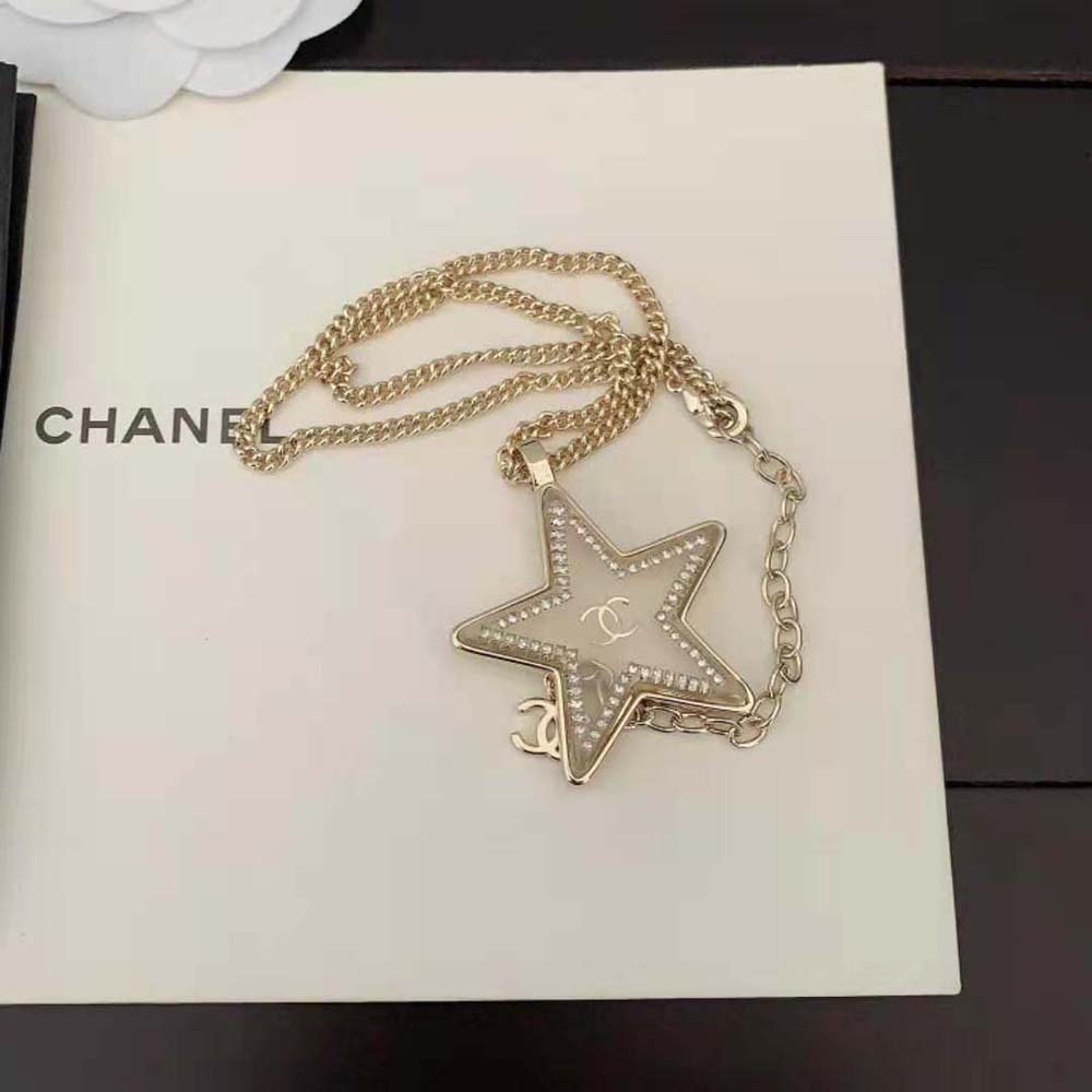 Chanel Women Pendant Necklace in Metal Resin & Strass-NU594 (6)