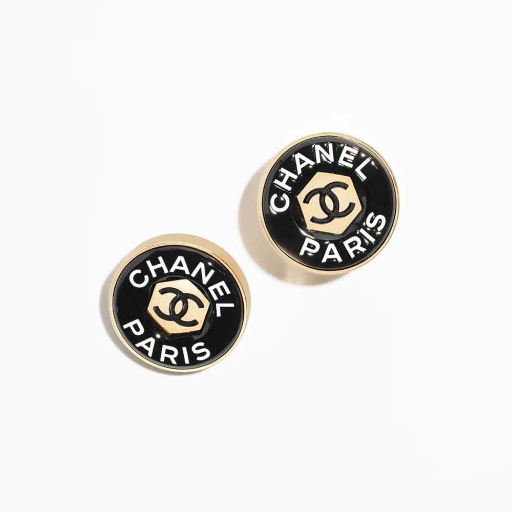Chanel Women Stud Earrings in Metal & Resin-NU638