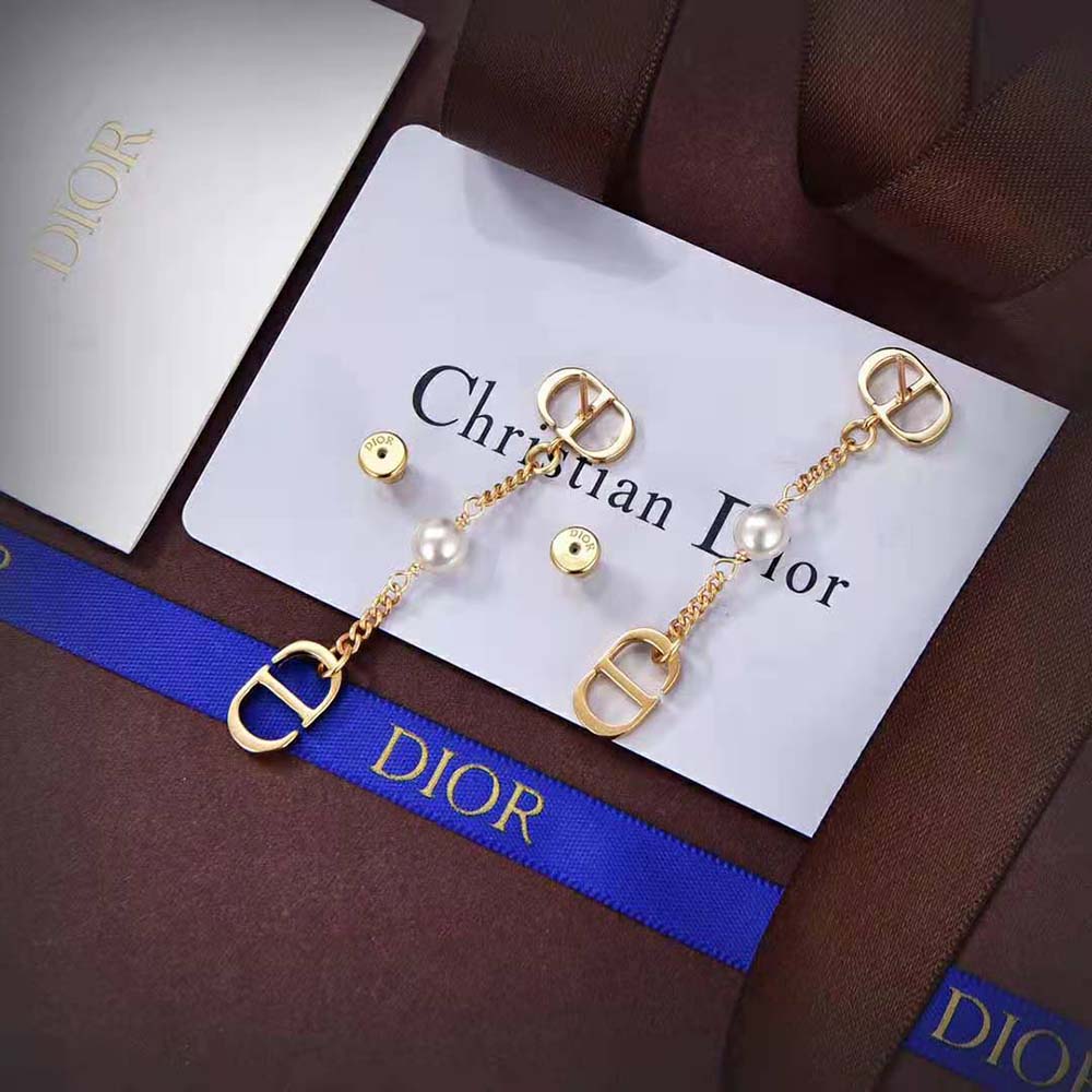 Dior Women 30 Montaigne Earrings Gold-Finish Metal-E3089WOMMT (6)