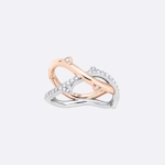 Dior Women Bois De Rose Ring Pink Gold White Gold and Diamonds