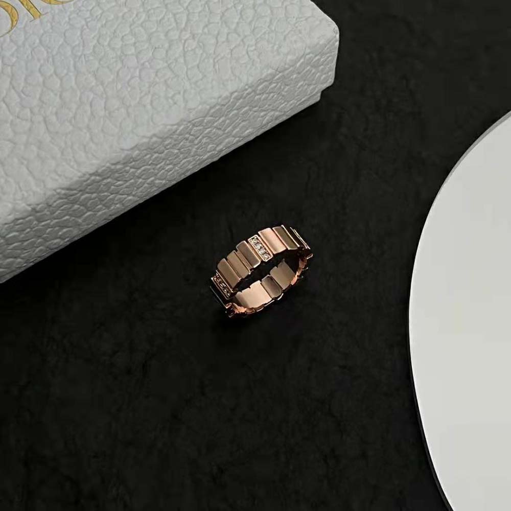 Dior Women Gem Dior Ring Pink Gold and Diamonds-JGEM95025 (2)