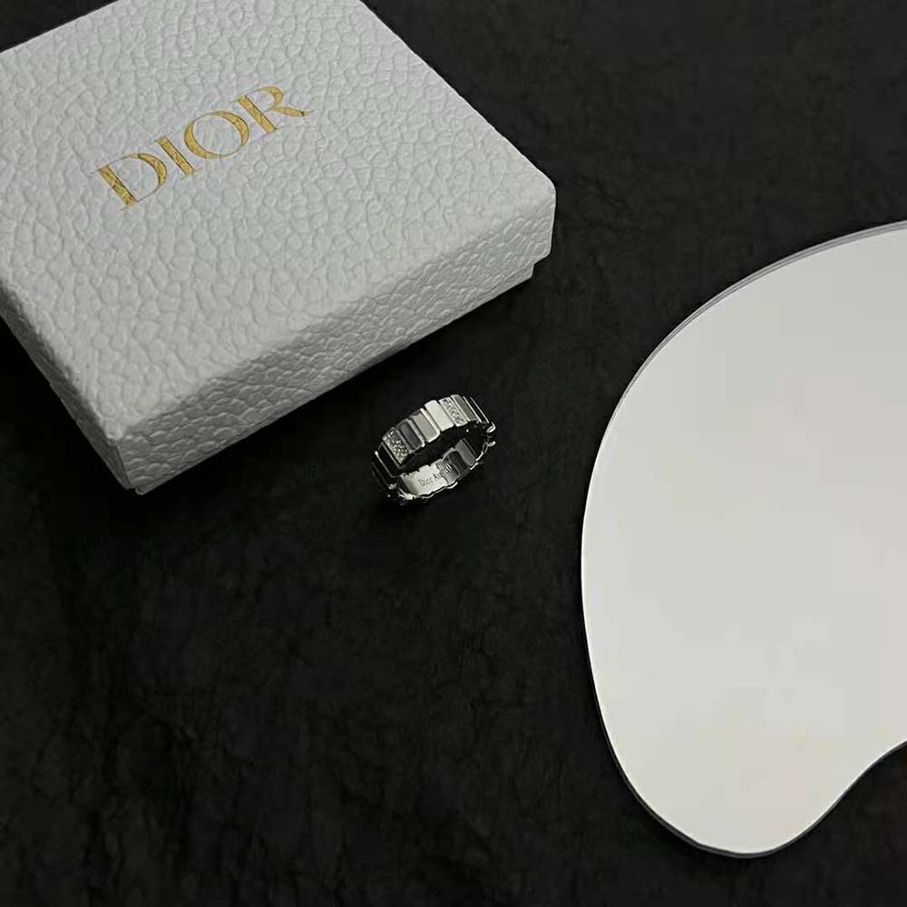 Dior Women Gem Dior Ring White Gold and Diamonds-JGEM95023 (2)