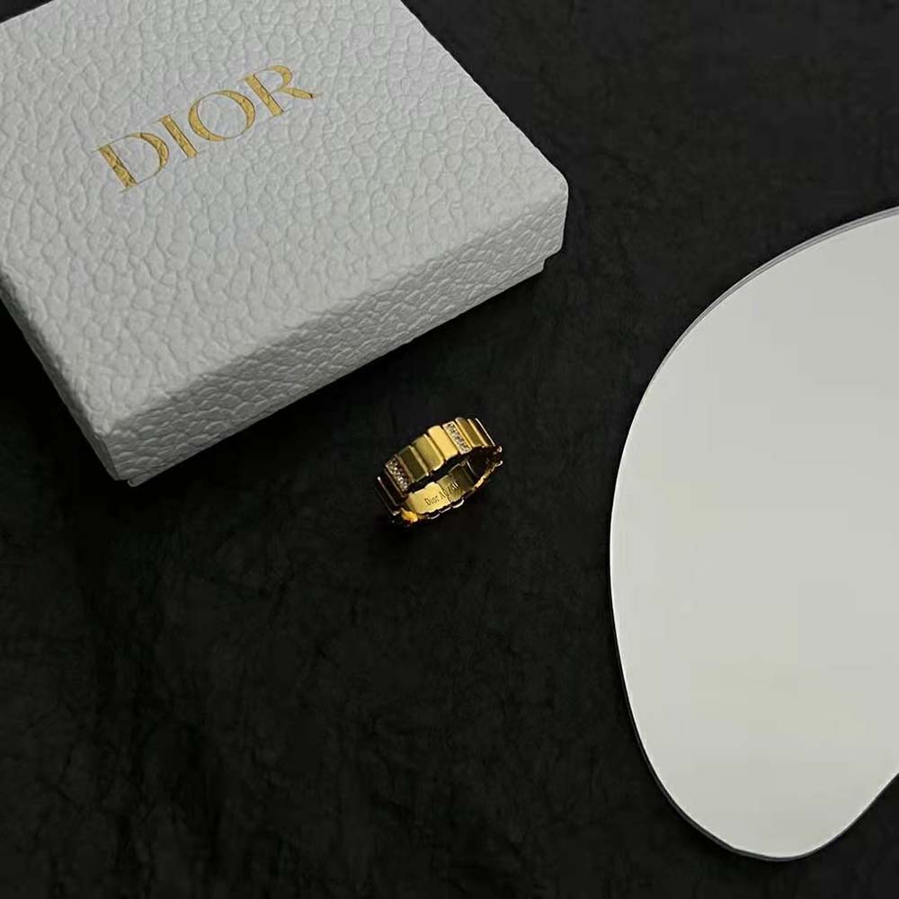 Dior Women Gem Dior Ring Yellow Gold and Diamonds-JGEM95024 (2)