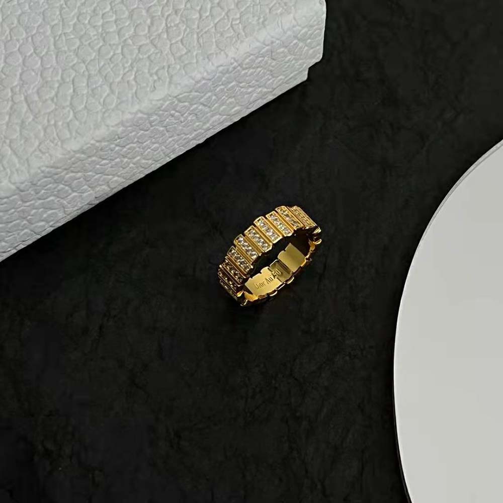 Dior Women Gem Dior Ring Yellow Gold and Diamonds-JGEM95027 (4)