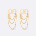 Dior Women Petit CD Earrings Gold-Finish Metal-E2424WOMCY