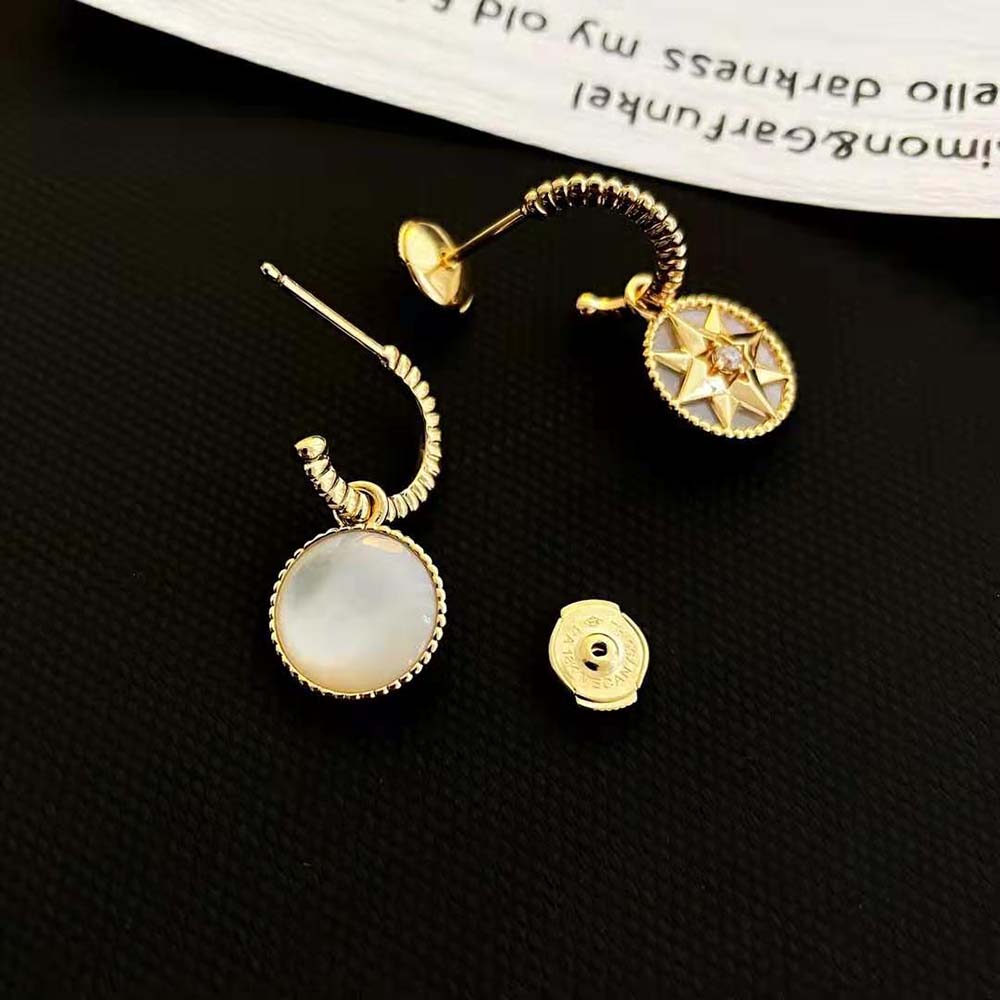 Dior Women Rose des Vents Earrings Yellow Gold-JRDV95057 (4)