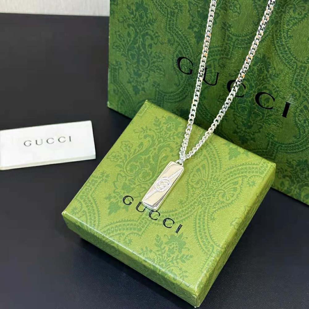 Gucci Unisex Diagonal Interlocking G Necklace-774055J84008106 (2)