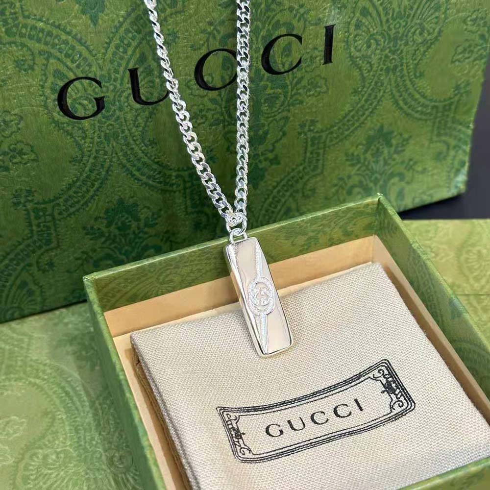 Gucci Unisex Diagonal Interlocking G Necklace-774055J84008106 (3)