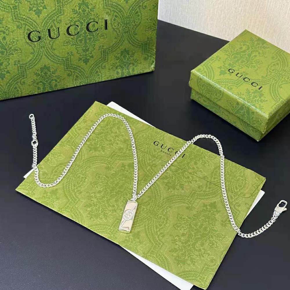 Gucci Unisex Diagonal Interlocking G Necklace-774055J84008106 (6)