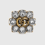 Gucci Women 'Crystal Double G Ring-645686J1D508062